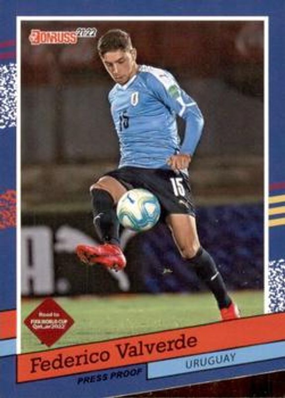 Federico Valverde 2021 Donruss #15 1991 Donruss Tribute Press Proof RAW