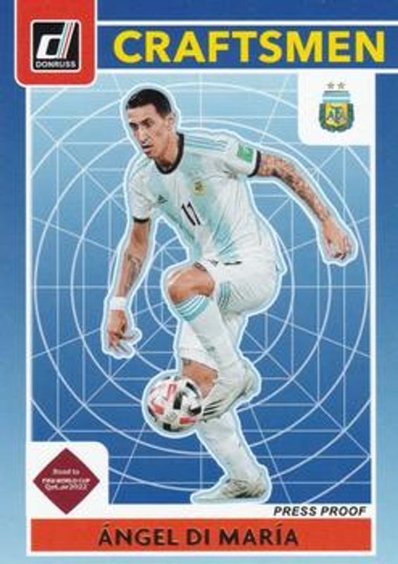 Angel Di Maria 2021 Donruss #3 Craftsmen Press Proof RAW