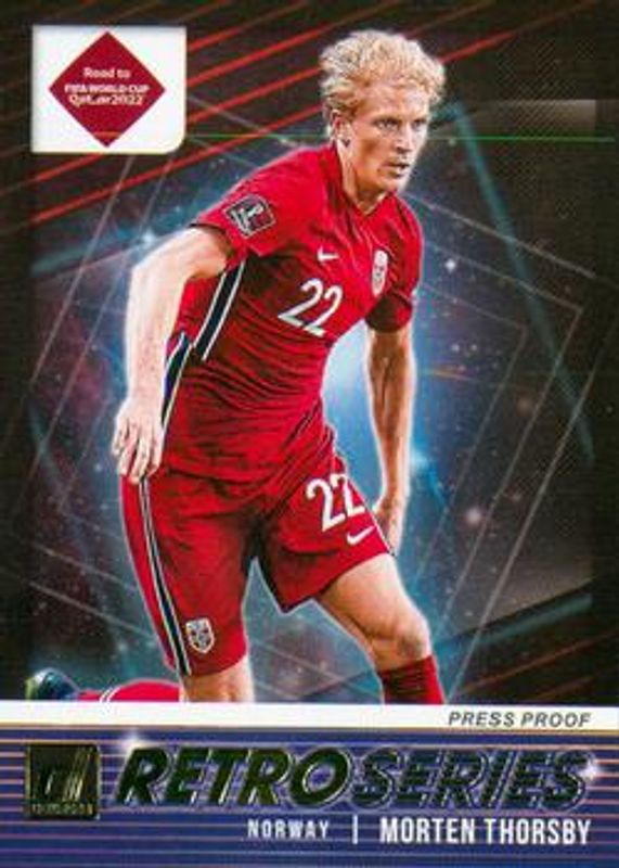 Morten Thorsby 2021 Donruss #1 Retro Series Press Proof RAW