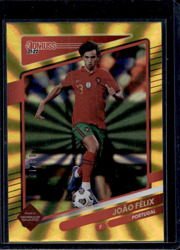 Joao Felix 2021 Donruss #119 Holo Gold Laser /10 RAW