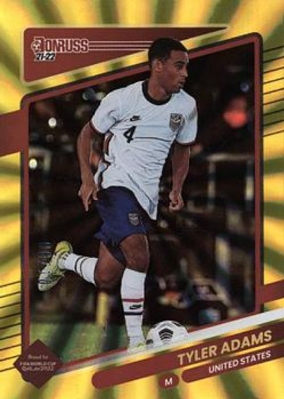Tyler Adams 2021 Donruss #166 Holo Gold Laser /10 RAW