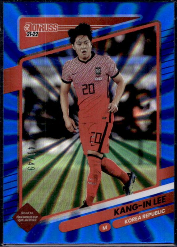 Kang-In Lee 2021 Donruss #135 Holo Blue Laser /49 RAW