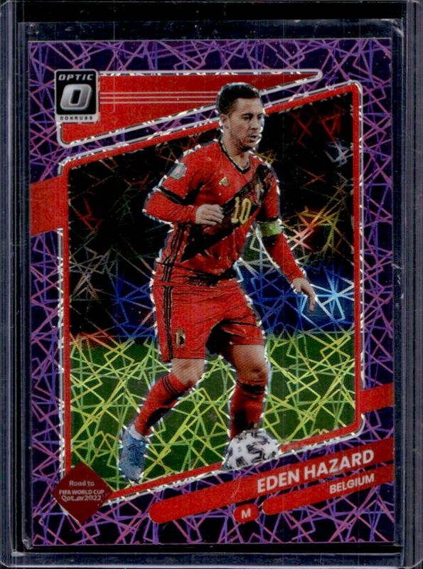 Eden Hazard 2021 Donruss #10 Optic - Purple Velocity /99 RAW