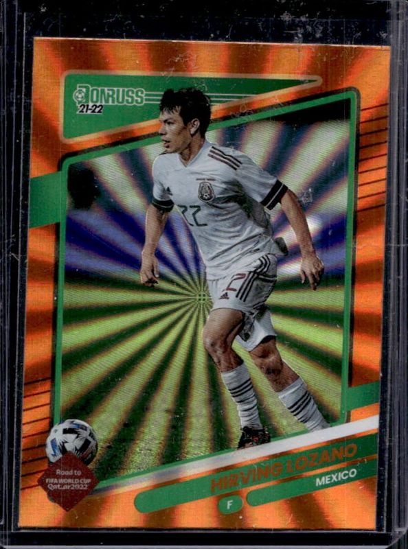 Hirving Lozano 2021 Donruss #89 Holo Orange Laser RAW