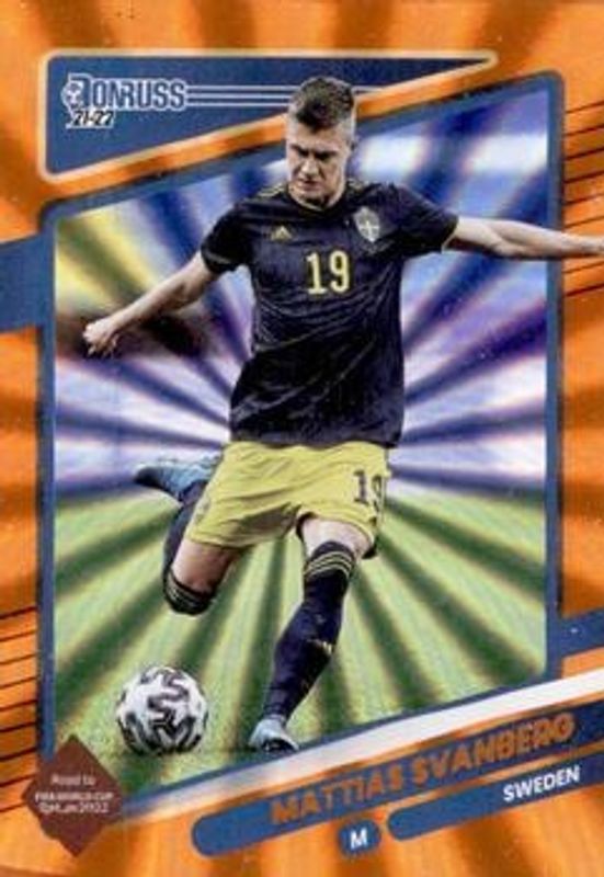 Mattias Svanberg 2021 Donruss #155 Holo Orange Laser RAW