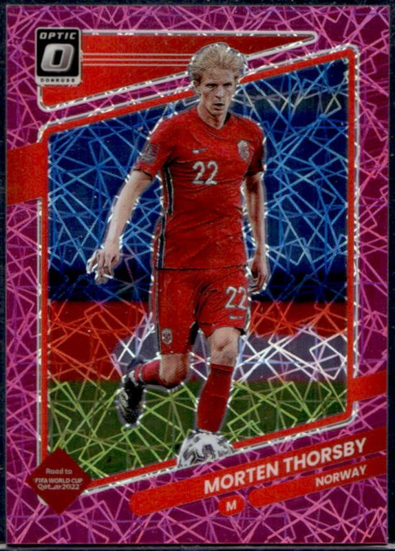 Morten Thorsby 2021 Donruss #105 Optic - Pink Velocity /25 RAW