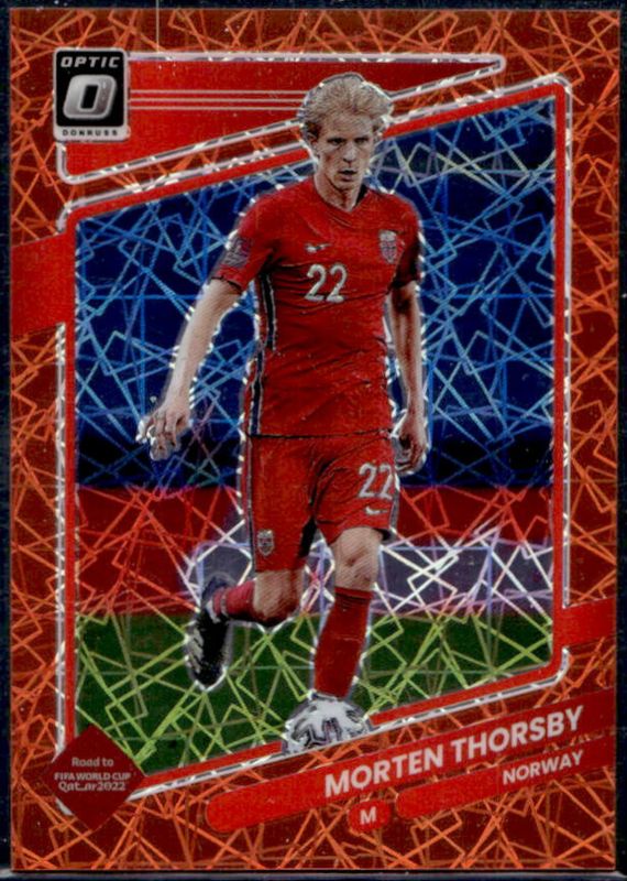 Morten Thorsby 2021 Donruss #105 Optic - Orange Velocity /49 RAW