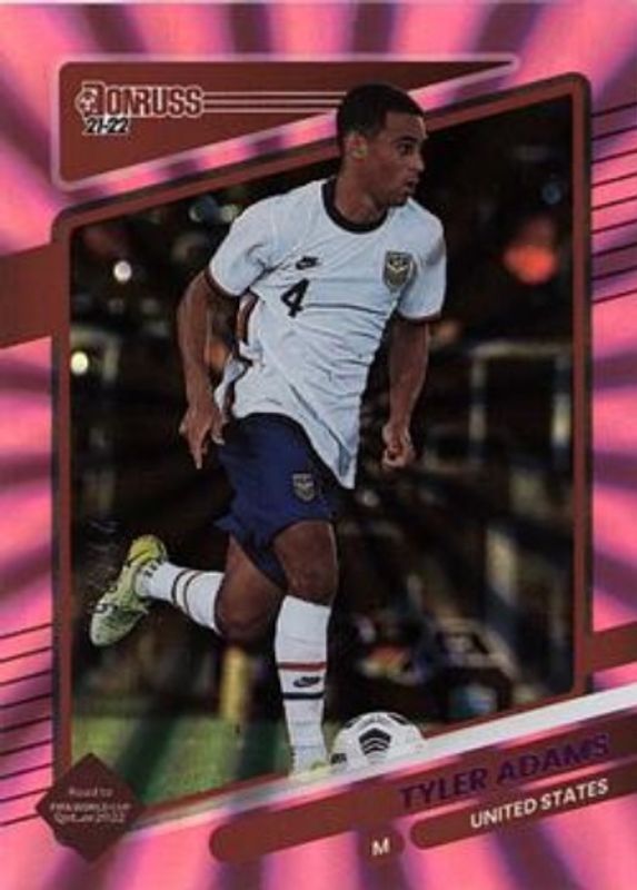 Tyler Adams 2021 Donruss #166 Holo Pink Laser /25 RAW