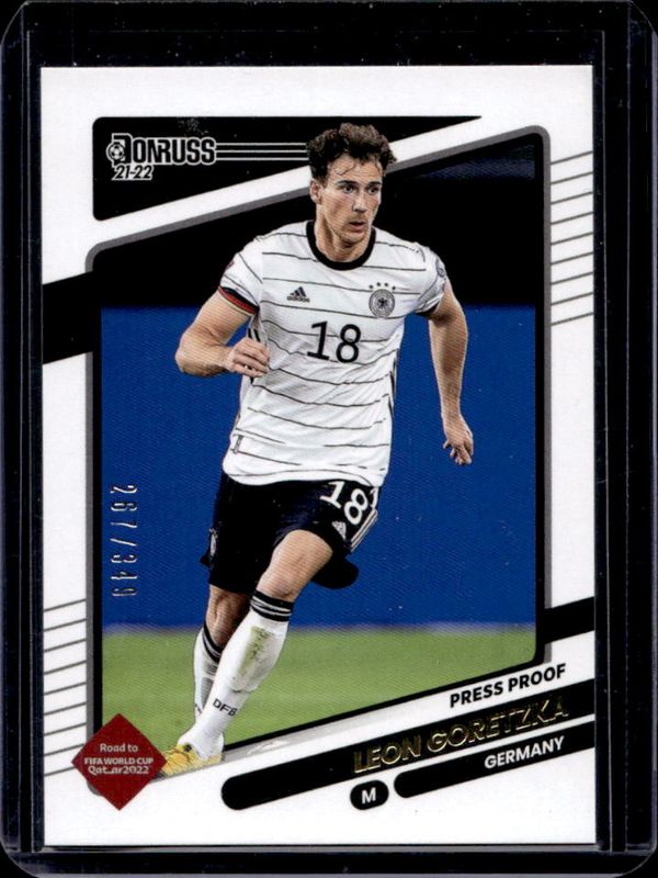 Leon Goretzka 2021 Donruss #69 Press Proof Gold /349 RAW