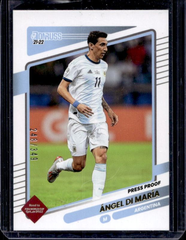 Angel Di Maria 2021 Donruss #8 Press Proof Gold /349 RAW