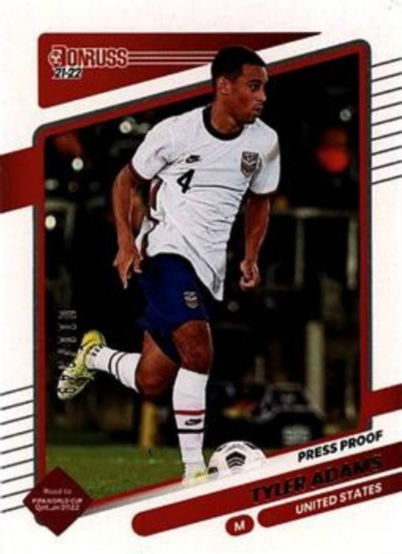 Tyler Adams 2021 Donruss #166 Press Proof Gold /349 RAW