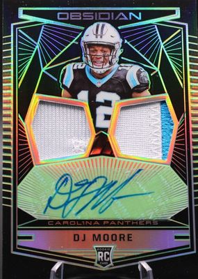 2018 Obsidian #4 Rookie Jersey Ink Dual Relics - Electric Etch Green /25