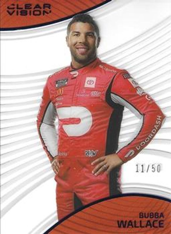 Bubba Wallace 2023 Chronicles NASCAR #3 Clear Vision - Blue /50 RAW