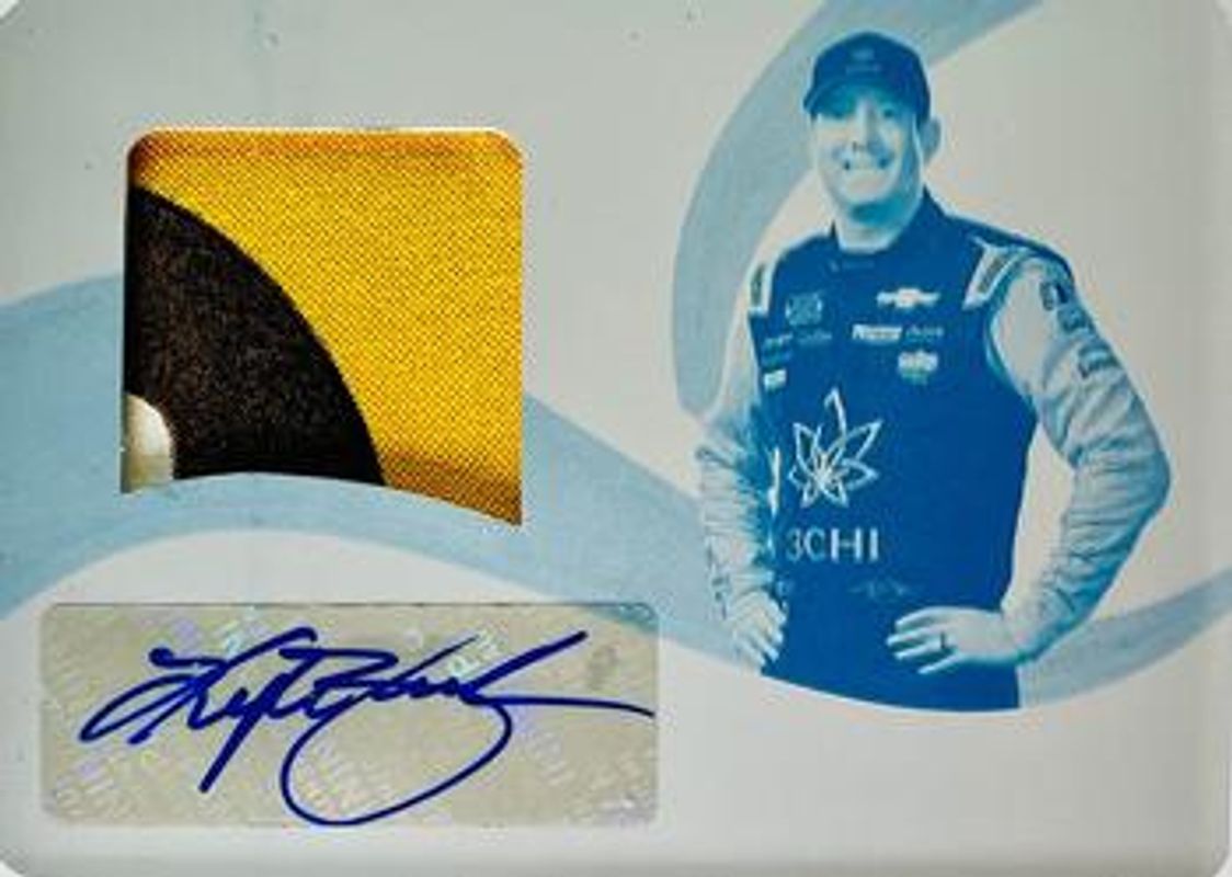 Kyle Busch 2023 Chronicles NASCAR #IPP-KY Immaculate Premium Patches - Printing Plates Cyan /1 RAW