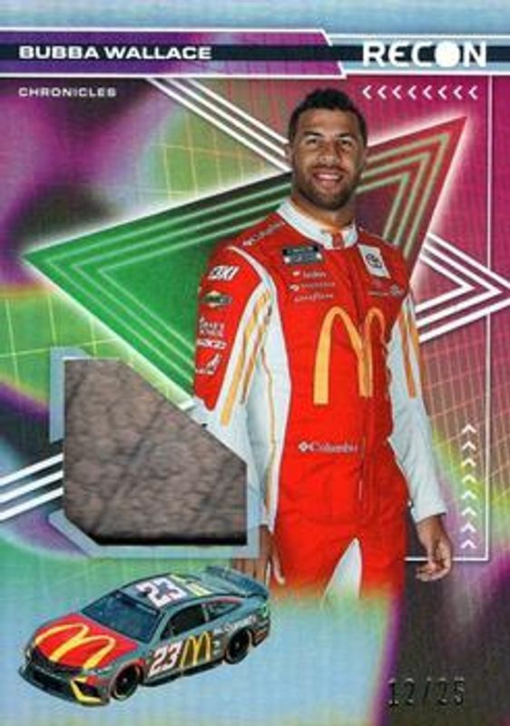 Bubba Wallace 2023 Chronicles NASCAR #RJ-BW Recon Jumbo Materials - Holo Silver /25 RAW