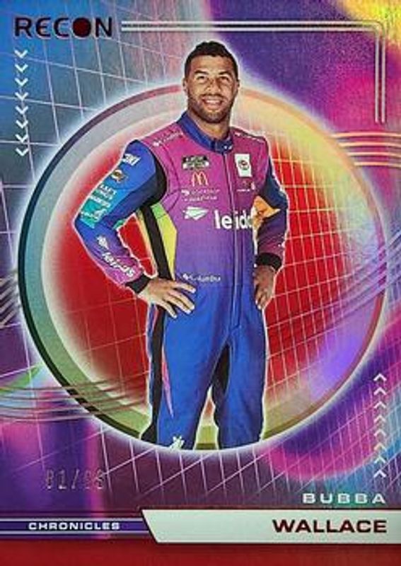Bubba Wallace 2023 Chronicles NASCAR #14 Recon - Red /99 RAW