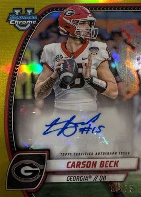 2024 Bowman Chrome University #PA-CBE Prospect Auto - Yellow Refractor /75