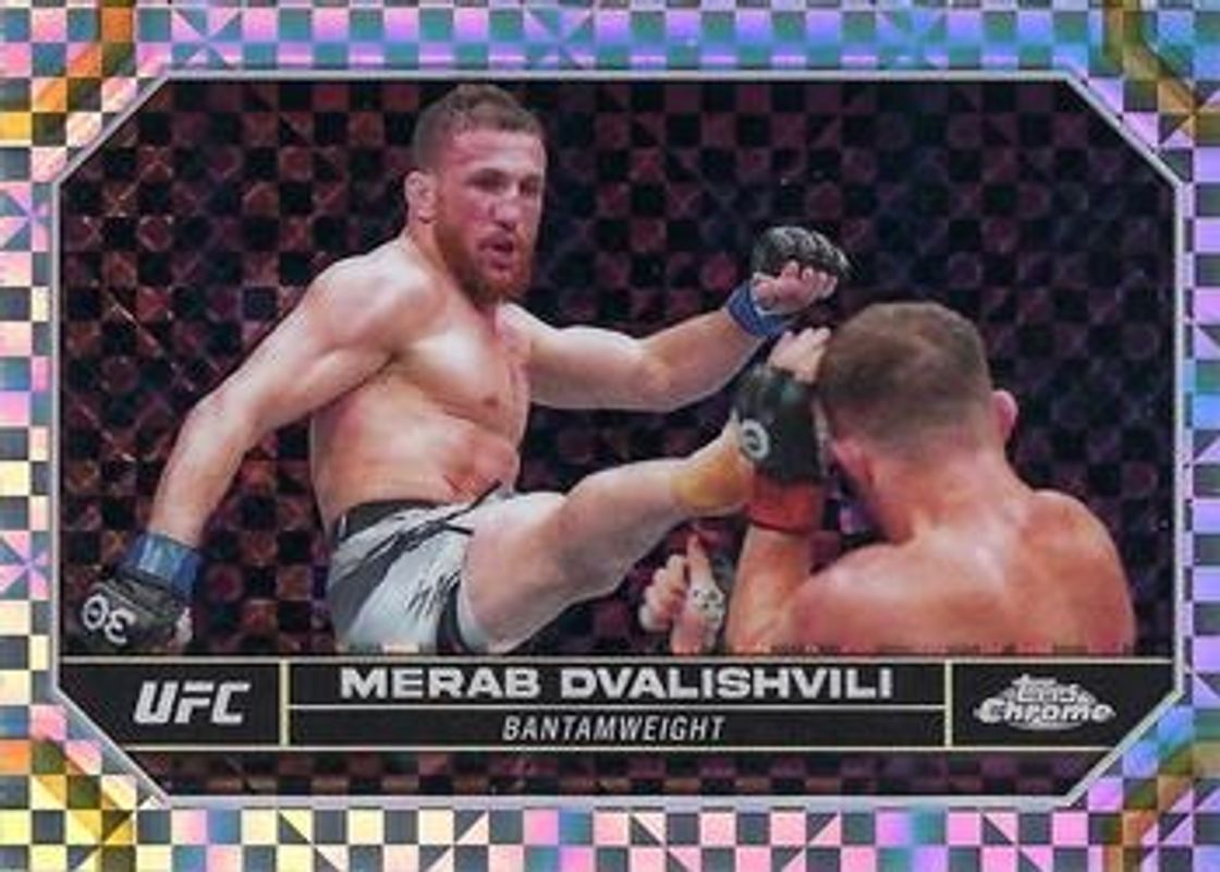 Merab Dvalishvili 2024 Topps Chrome UFC #135 X-Fractor RAW