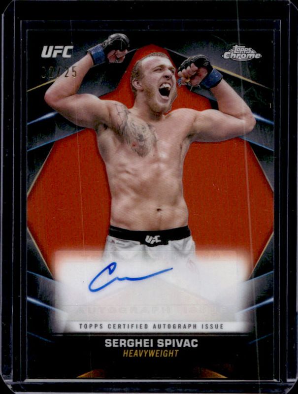 2024 Topps Chrome UFC #CVA-SSP Veteran Autographs - Orange Refractor /25