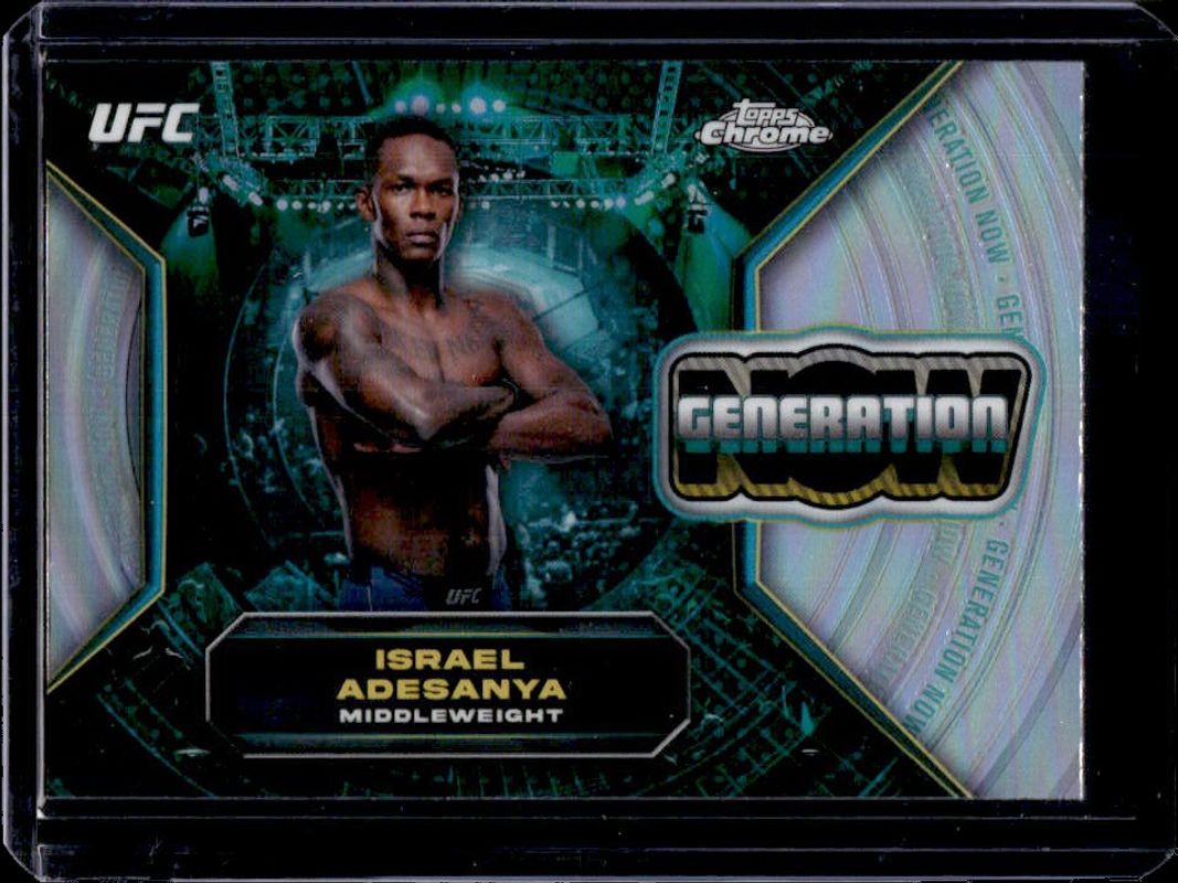 Israel Adesanya 2024 Topps Chrome UFC #GNW-5 Generation Now RAW