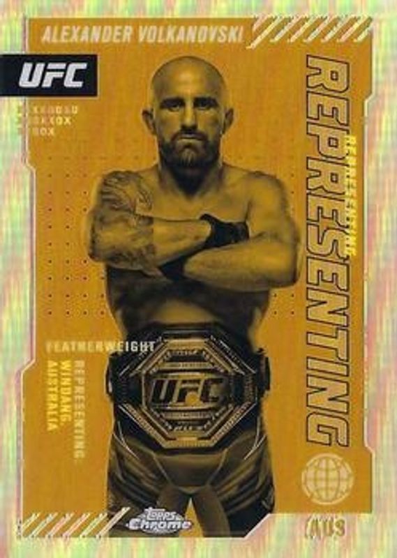 Alexander Volkanovski 2024 Topps Chrome UFC #REP-12 Representing RAW