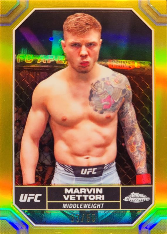 2024 Topps Chrome UFC #125 Gold Refractor /50