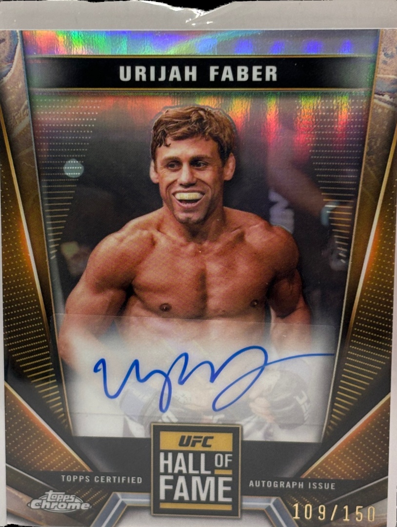Urijah Faber 2024 Topps Chrome Ufc Hfa Ufa Hall Of Fame Autographs