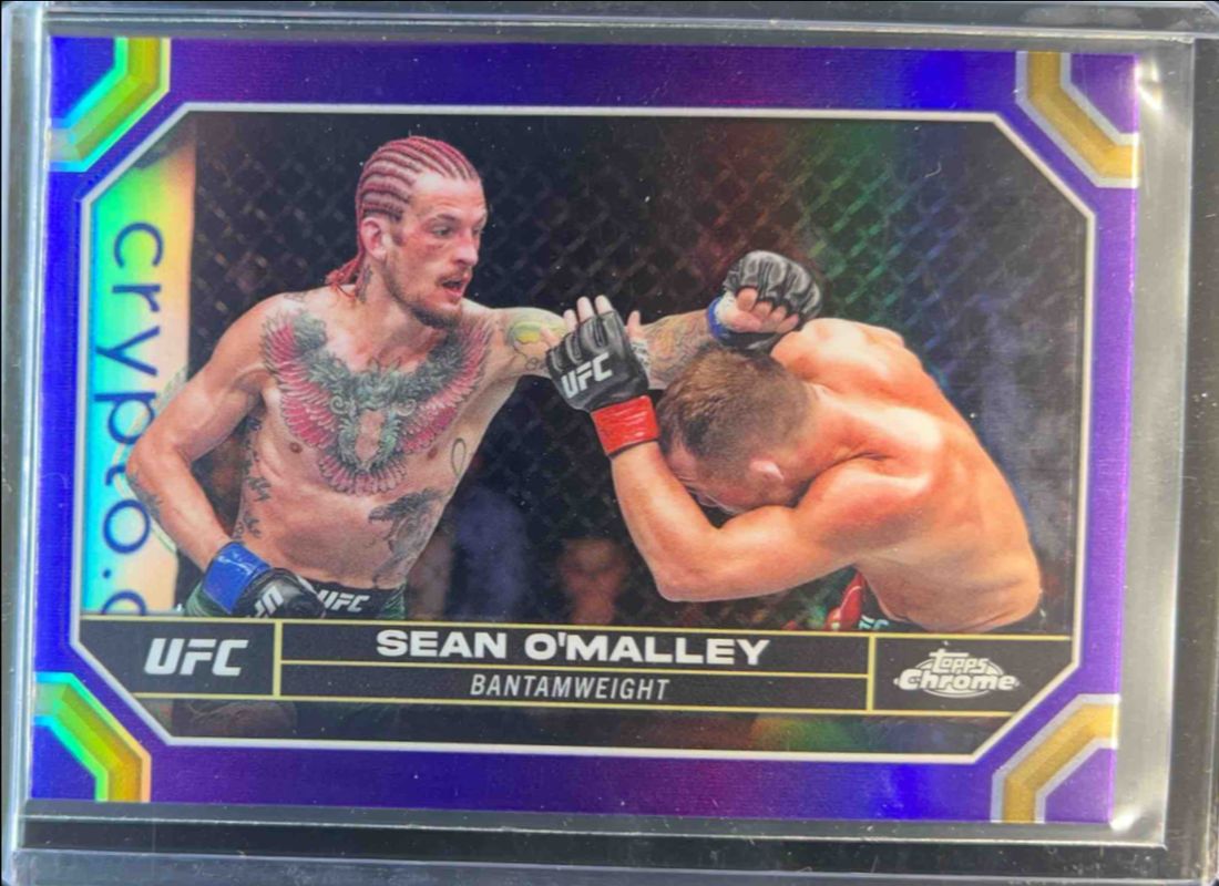 Sean O'Malley 2024 Topps Chrome UFC #173 Purple Refractor RAW
