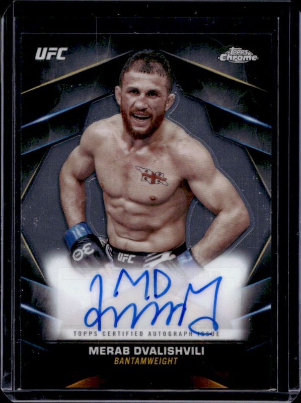Merab Dvalishvili 2024 Topps Chrome UFC #CVA-MDV Veteran Autographs RAW