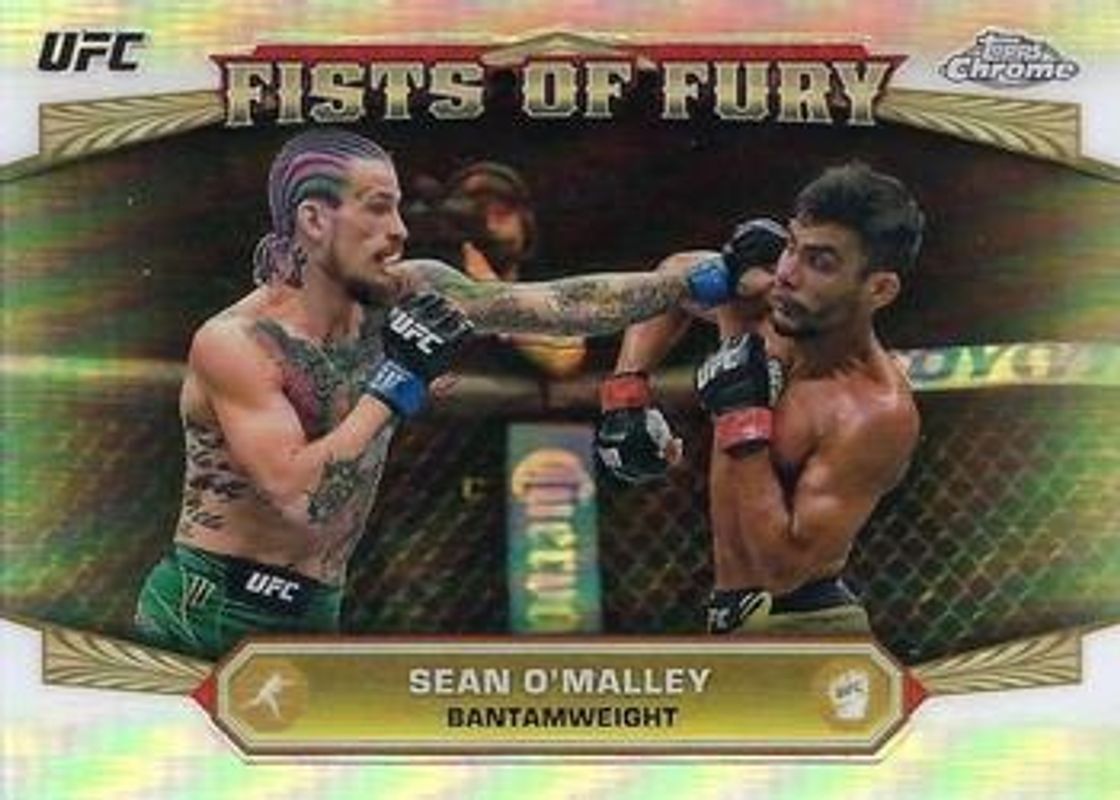 Sean O'Malley 2024 Topps Chrome UFC #FOF-8 Fists of Fury RAW
