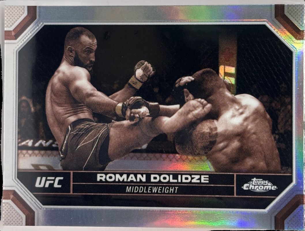 Roman Dolidze 2024 Topps Chrome UFC #167 Sepia Refractor RAW