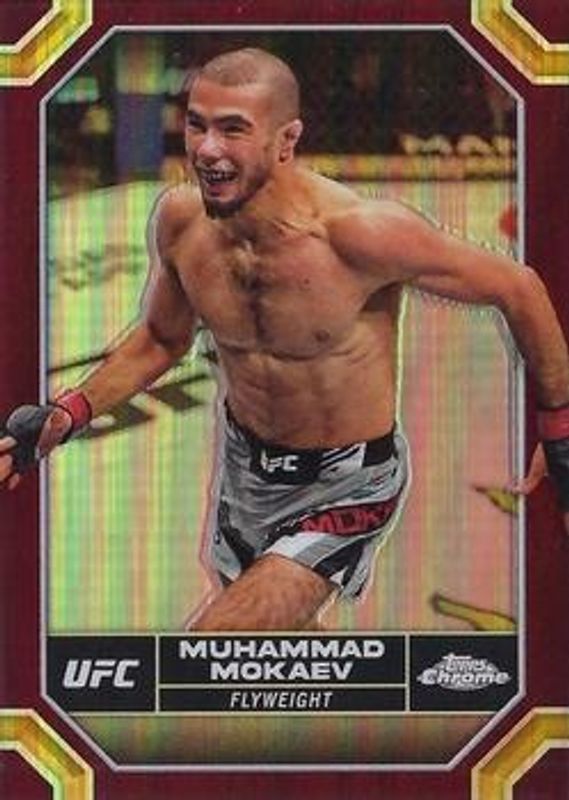 Muhammad Mokaev 2024 Topps Chrome UFC #144 Magenta Refractor RAW