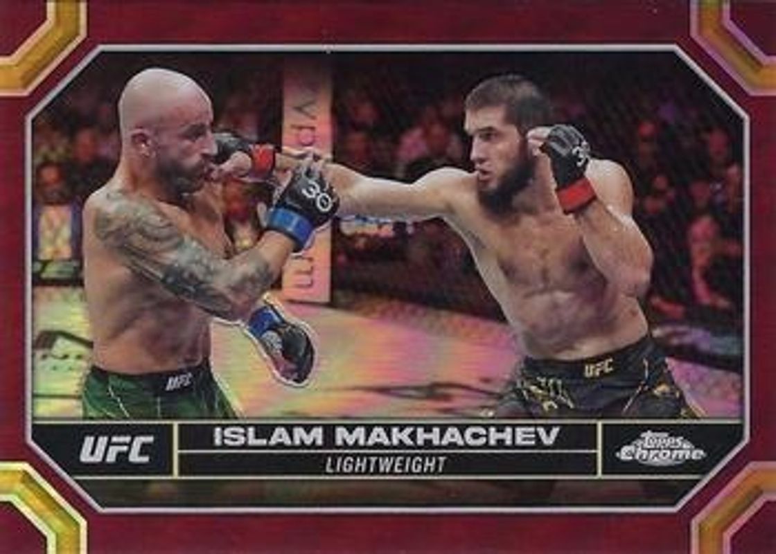 Islam Makhachev 2024 Topps Chrome UFC #80 Magenta Refractor RAW