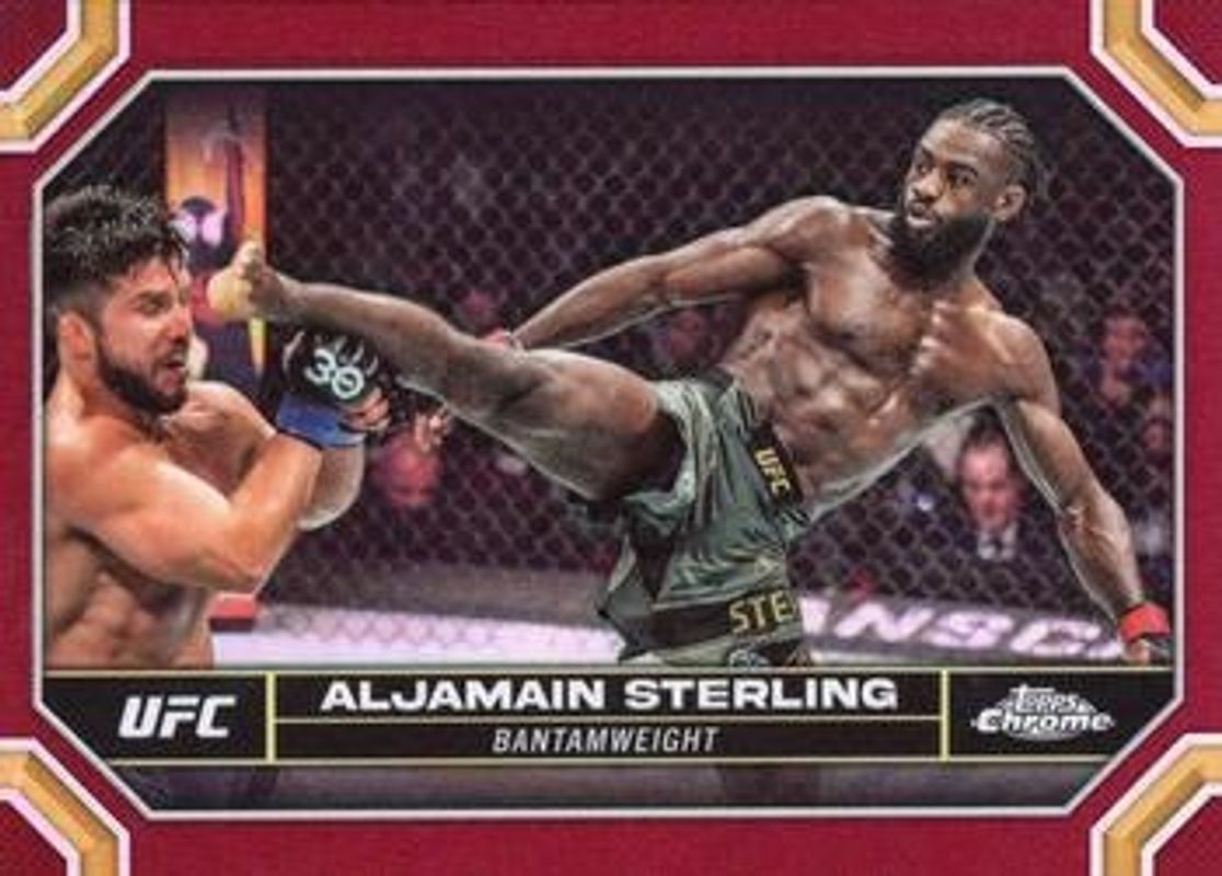 Aljamain Sterling 2024 Topps Chrome UFC #12 Magenta Refractor RAW