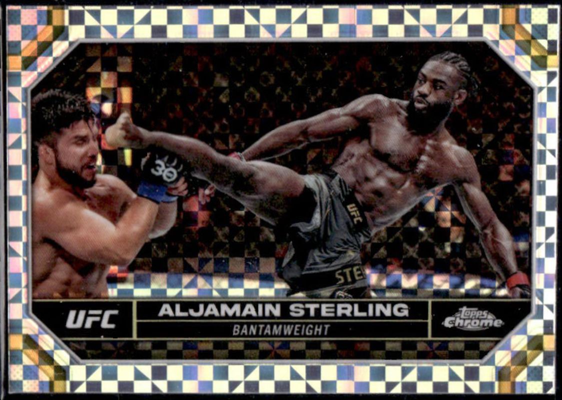 Aljamain Sterling 2024 Topps Chrome UFC #12 X-Fractor RAW