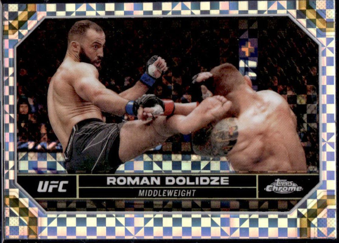 Roman Dolidze 2024 Topps Chrome UFC #167 X-Fractor RAW