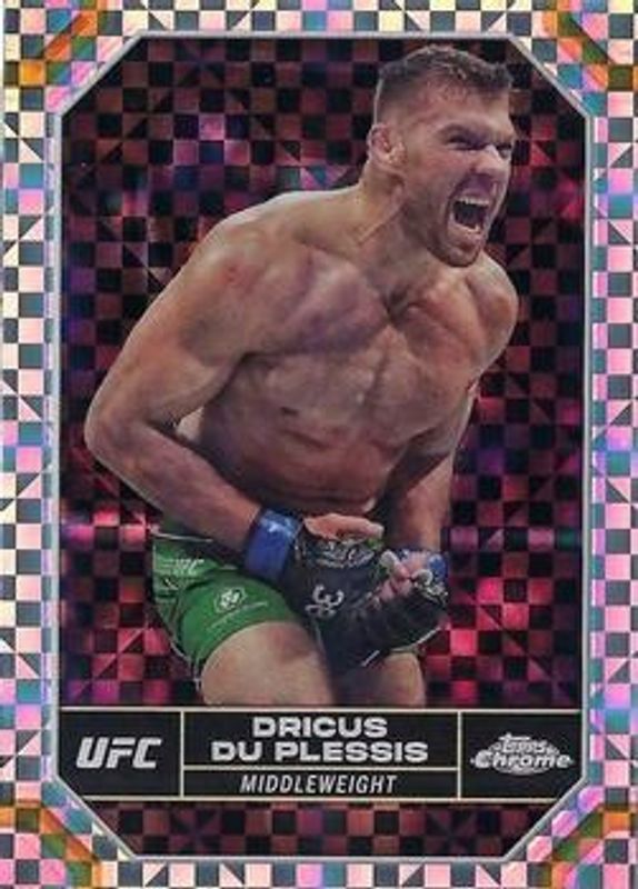 Dricus du Plessis 2024 Topps Chrome UFC #62 X-Fractor RAW