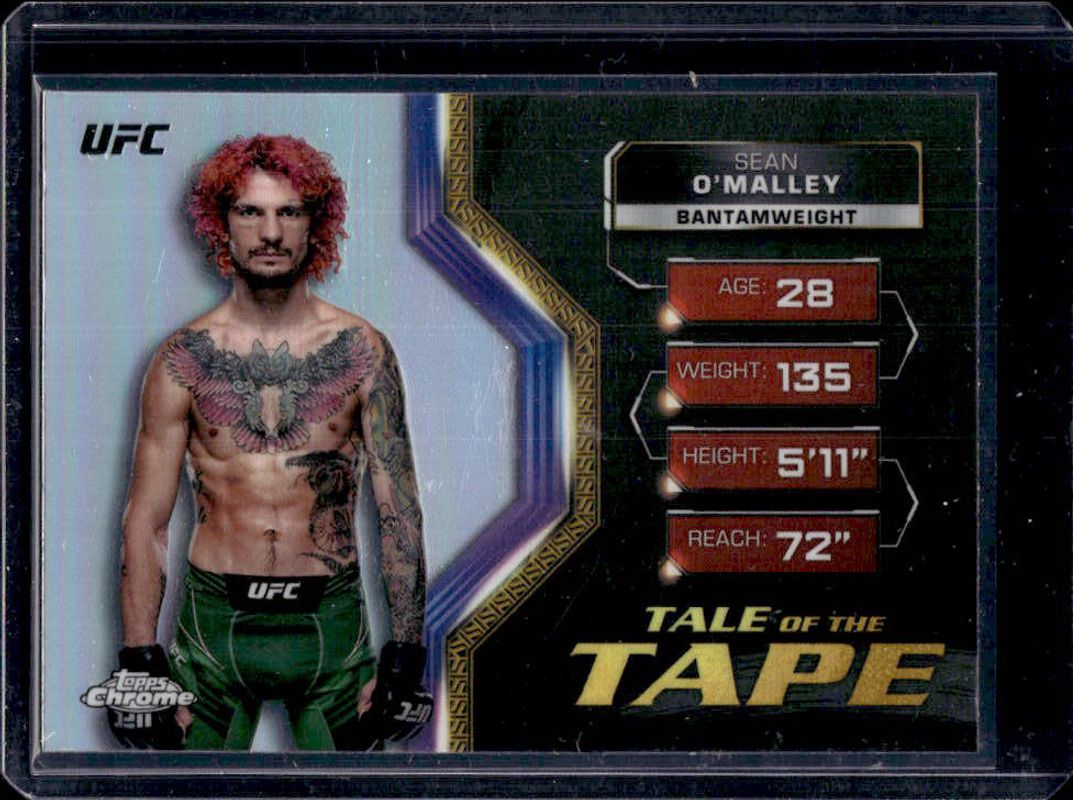 Sean O'Malley 2024 Topps Chrome UFC #TFT-5 Tale of the Tape - Refractor RAW
