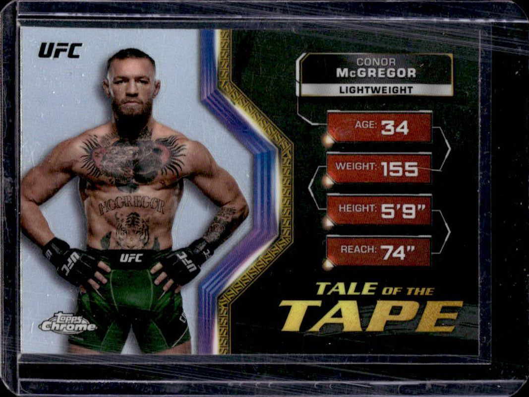 Conor McGregor 2024 Topps Chrome UFC #TFT-17 Tale of the Tape - Refractor RAW