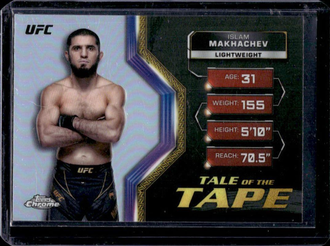 Islam Makhachev 2024 Topps Chrome UFC #TFT-10 Tale of the Tape - Refractor RAW