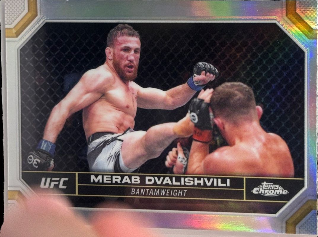 Merab Dvalishvili 2024 Topps Chrome UFC #135 Refractor RAW