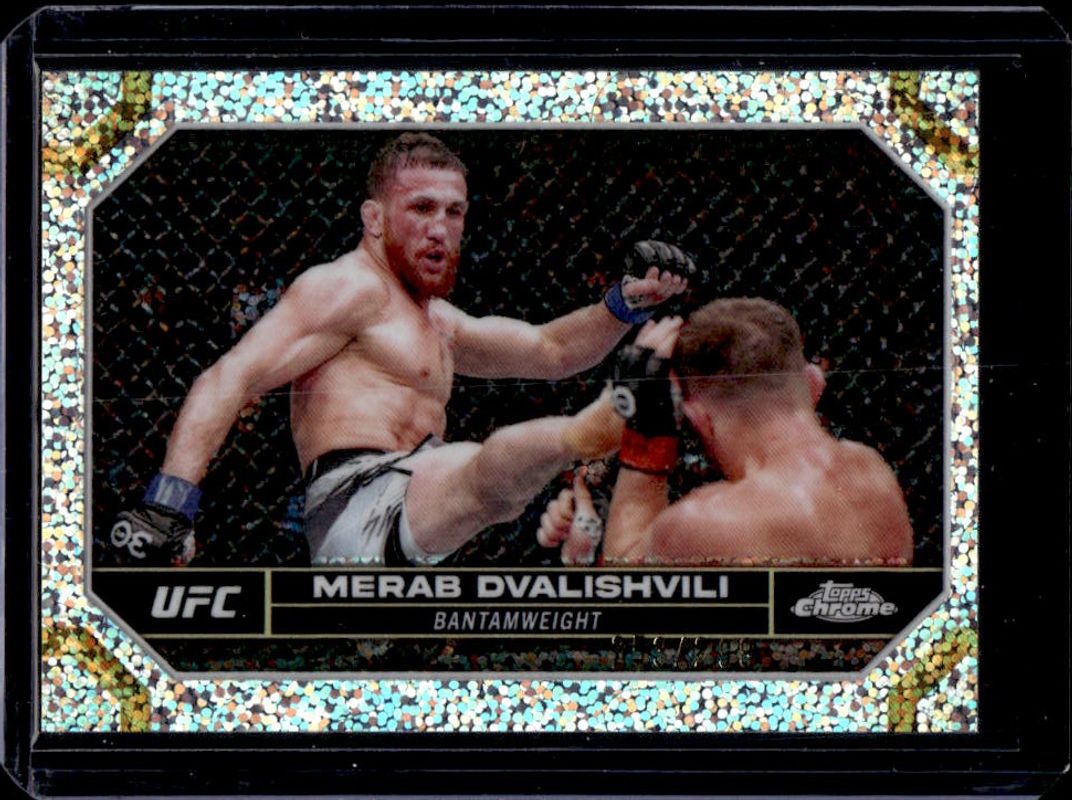Merab Dvalishvili 2024 Topps Chrome UFC #135 Speckle Refractor /299 RAW