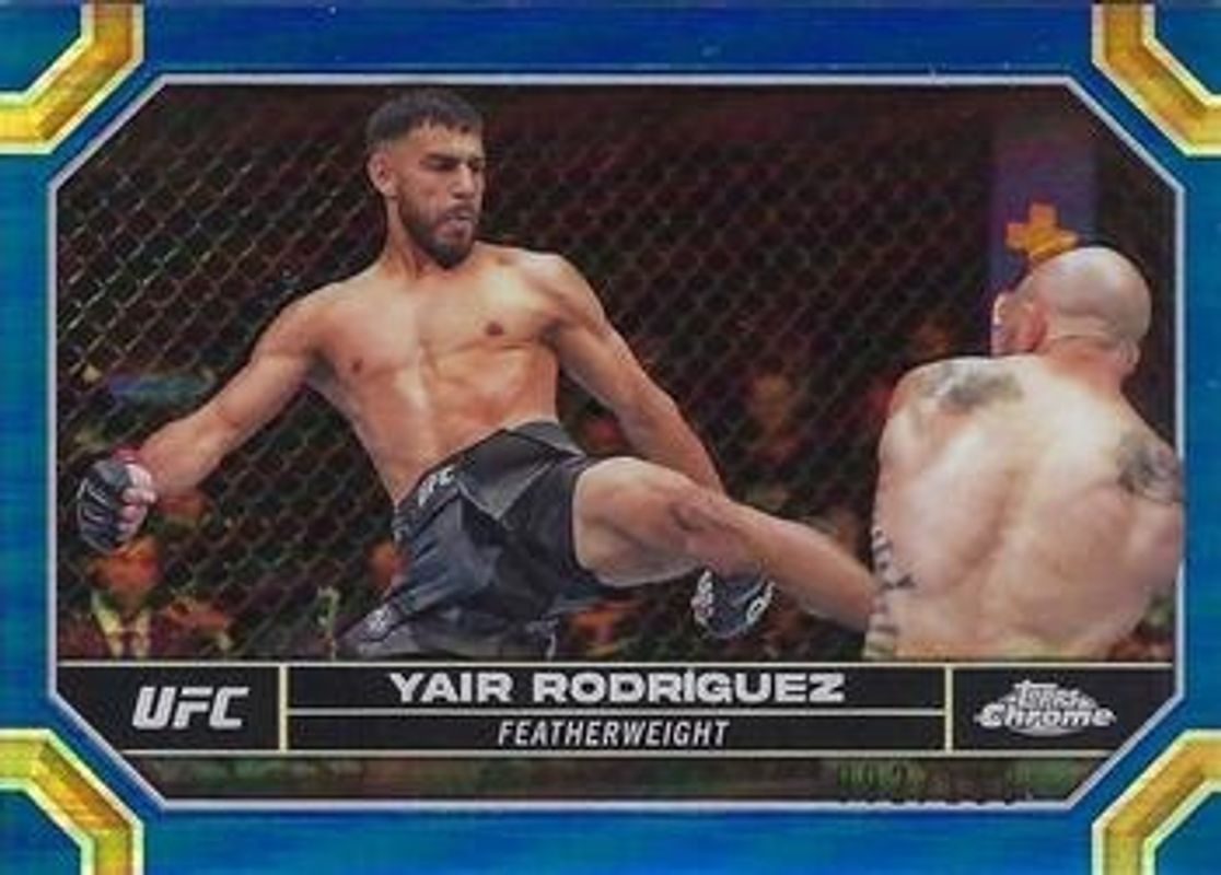 Yair Rodriguez 2024 Topps Chrome UFC #197 Blue Refractor /150 RAW
