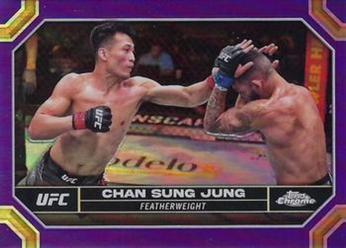 Chan Sung Jung 2024 Topps Chrome UFC #41 Purple Refractor RAW