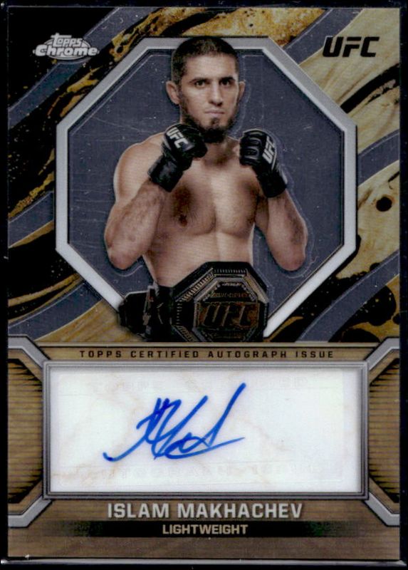 Islam Makhachev 2024 Topps Chrome UFC #MOC-IMA Marks of Champions Autographs RAW