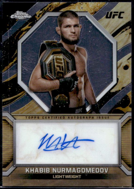 Khabib Nurmagomedov 2024 Topps Chrome UFC #MOC-KNU Marks of Champions Autographs RAW