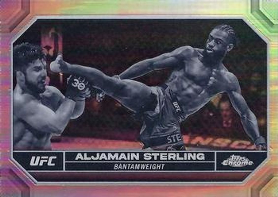 Aljamain Sterling 2024 Topps Chrome UFC #12 Negative Refractor RAW