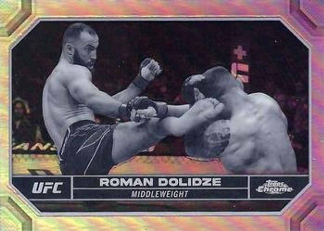 Roman Dolidze 2024 Topps Chrome UFC #167 Negative Refractor RAW