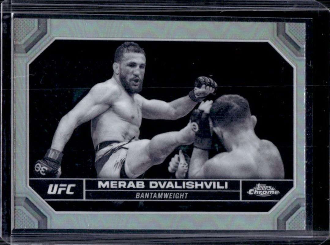 Merab Dvalishvili 2024 Topps Chrome UFC #135 Negative Refractor RAW