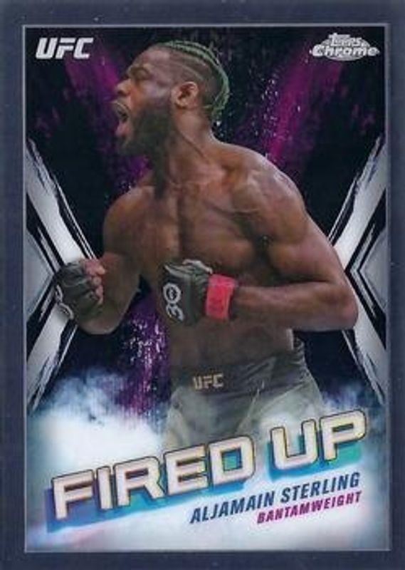 Aljamain Sterling 2024 Topps Chrome UFC #FDP-25 Fired Up RAW